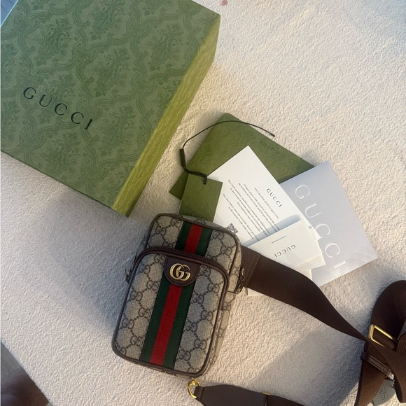 Gucci Other - Gucci Ophidia Web Striped Belt Bag Crossbody